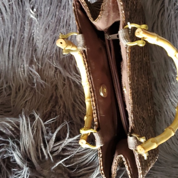 Straw bag bamboo handles - Picture 2 of 2